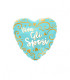 Mylar Viva The Newlyweds Tiffany with Filigree Heart 18" 1pc