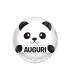 Mylar Greeting Panda Round 18" 1pc