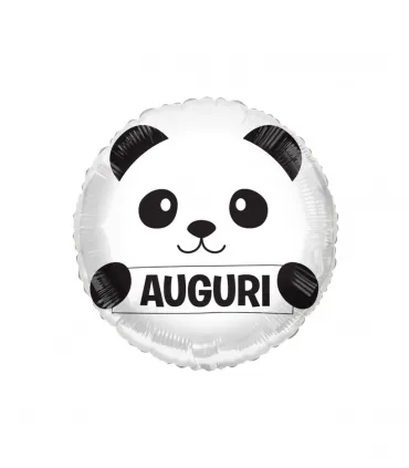 Mylar Greeting Panda Round 18" 1pc