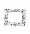 Mylar Polka Dot Selfie Frame w23" 1pc