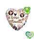 Mylar Newlyweds Heart K-Green 18" 1pc