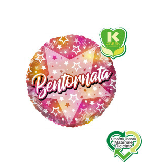 Mylar Welcome Back Stars Round K-Green 18" 1pc