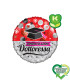 Mylar Congratulations Doctor Touch Round K-Green 18" 1pc