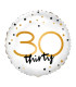 Mylar Happy Birthday 30 Years Stars Round 18" 1pc