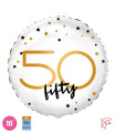 Mylar Happy Birthday 50 Years Stars Round 18" 1pc