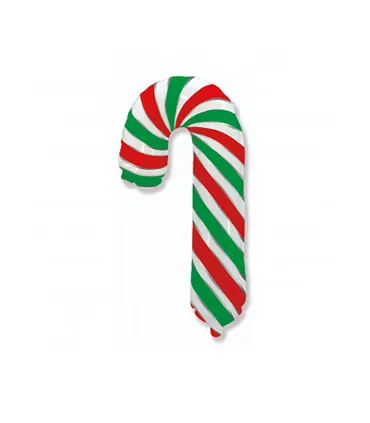 Mylar Candy Cane Green SuperShape h39" 1pc