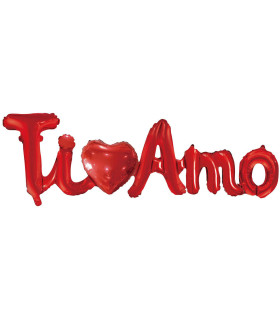 Mylar Lettering I Love You Red w45" 1pc