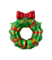 Mylar Christmas Wreath Mistletoe SuperShape h26" 1pc