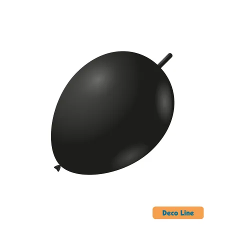 11" Linking Onyx Black 214 Rocca Decorator Line Latex Balloons bag of 50pcs