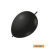 11" Linking Onyx Black 214 Rocca Decorator Line Latex Balloons bag of 50pcs