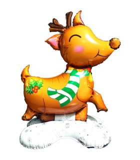 Mylar Christmas Reindeer Standing h48" 1pc