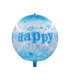 Mylar Happy Birthday Light Blue Ball 22" 1pc