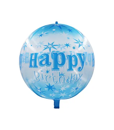 Mylar Happy Birthday Light Blue Ball 22" 1pc