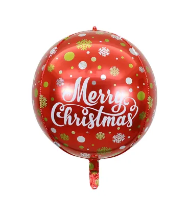 Mylar Merry Christmas Ball 22" 1pc