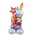 Mylar Happy Birthday Surprise Standing h50" 1pc