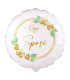 Mylar Today Bride and Groom White Roses Round 18" 1pc