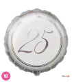 Mylar 25° Silver Round 18" 1pc