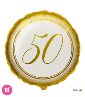 Mylar 50° Gold Round 18" 1pc