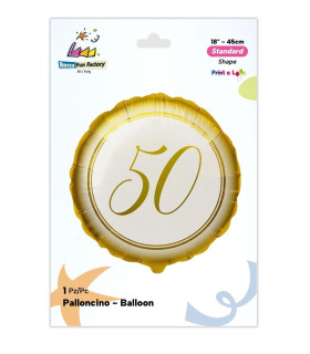 Mylar 50° Gold Round 18" 1pc