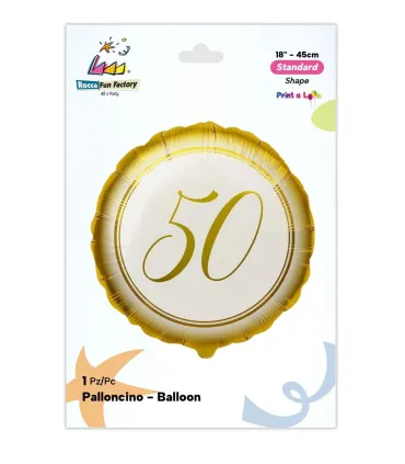 Mylar 50° Gold Round 18" 1pc