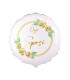 Mylar Today Bride and Groom White Roses Round MiniShape 9" cf. 5pcs