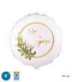 Mylar Today Newlyweds Leaves Eucalyptus Round MiniShape 9" cf. 5pcs