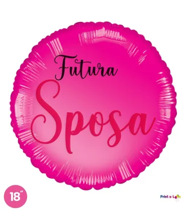 Mylar Fuchsia Bride Round 18" 1pc