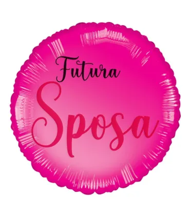 Mylar Fuchsia Bride Round 18" 1pc