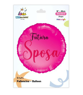 Mylar Fuchsia Bride Round 18" 1pc