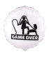 Mylar GAME OVER White Round 18" 1pc