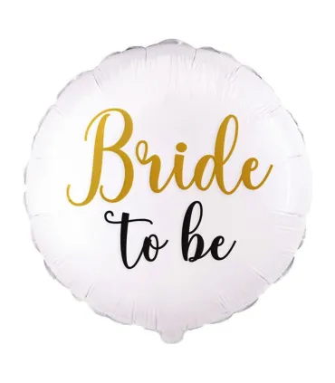 Mylar Bride to Be White Round 18" 1pc