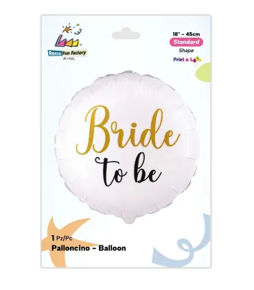 Mylar Bride to Be White Round 18" 1pc