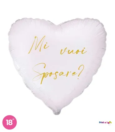 Mylar Will you marry me? Heart 18" 1pc