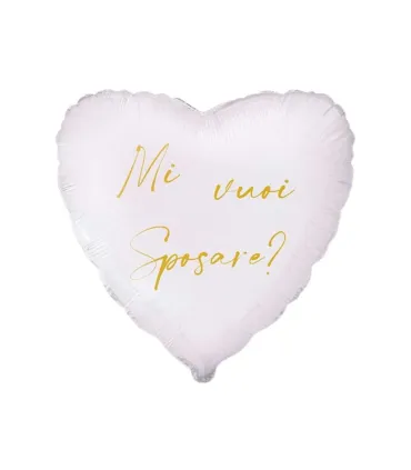 Mylar Will you marry me? MiniShape Heart 4" cf. 5pcs
