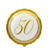 Mylar 50th Anniversary Gold Round MiniShape 9" cf. 5pcs