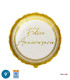 Mylar Happy Anniversary Gold Round MiniShape 9" cf. 5pcs