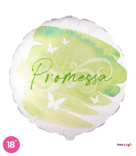 Mylar Promise Butterflies Round 18" 1pc