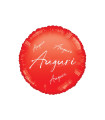 Mylar Greetings in Cursive Red Glossy Round 18" 1pc