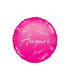 Mylar Greetings in Cursive Fuchsia Glossy Round 18" 1pc