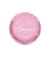 Mylar Greetings in Italic Pink Macaron Glossy Round 18" 1pc