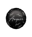 Mylar Greetings in Italic Glossy Black Round 18" 1pc