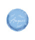 Mylar Greetings in Italic Blue Macaron Glossy Round 18" 1pc