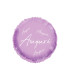 Mylar Greetings in Italic Lavender Macaron Glossy Round 18" 1pc