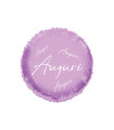 Mylar Greetings in Italic Lavender Macaron Glossy Round 18" 1pc