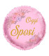 Mylar Today Vintage Newlyweds Pink Macaron Round 18" 1pc