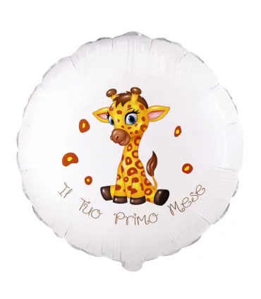 Mylar Your First Month Giraffe Round 18" 1pc