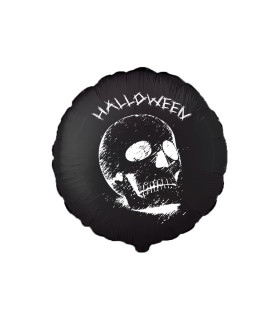 Mylar Halloween Round Skull 18" 1pc