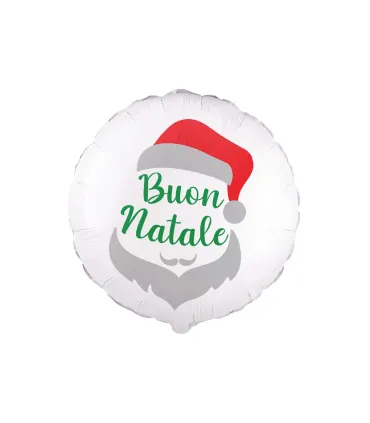 Mylar Merry Christmas Santa Claus Round 18" 1pc