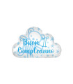 Mylar Happy 1 Birthday Celestial Cloud 20" 1pc