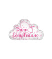 Mylar Happy 1 Birthday Pink Cloud 20" 1pc